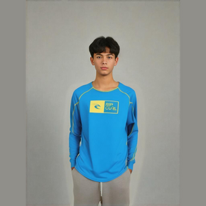 Rip Curl Kids Rash guard Wave Long Sleeve UV Swim Beach Surfing Tee Sz M